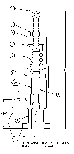 High Pressure Relief Valve ANSI RF Flanged